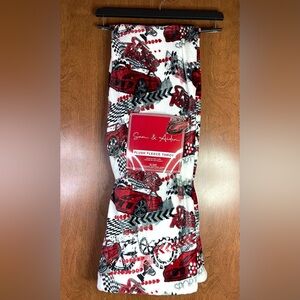 Speed Racer Plush Throw 50x60 Mach 5 Red Racing Car 60-70’s VTG Cartoon NEW NWT